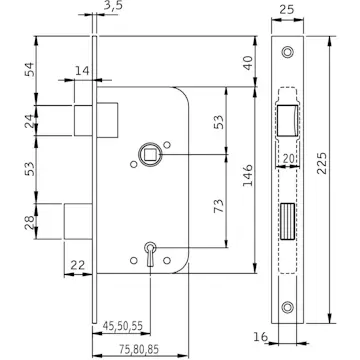 Låskasse ASSA Abloy 40B7-75