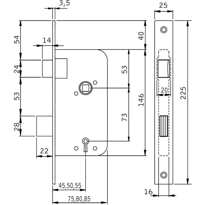 Låskasse ASSA Abloy 40B7-75