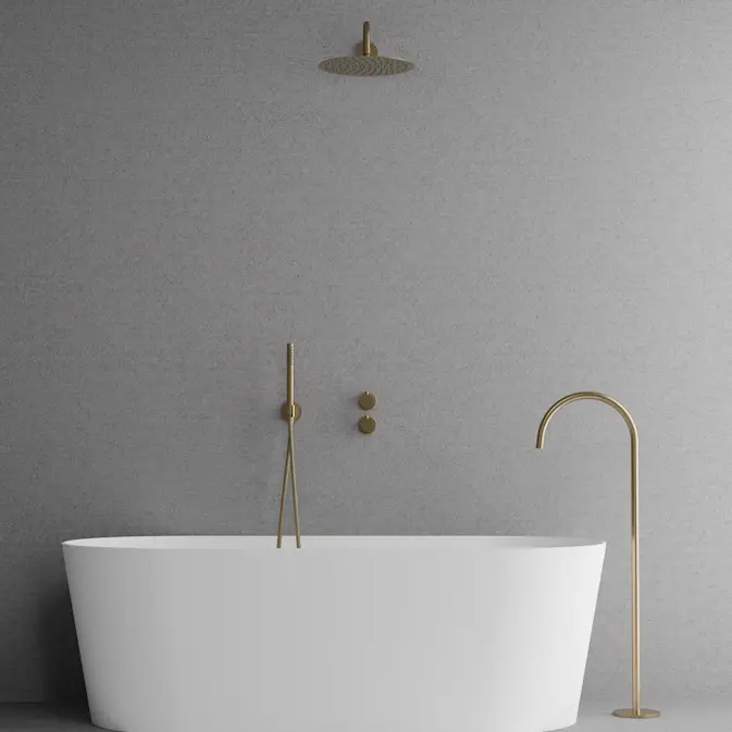 Takduschset Scandtap Steel Harmonized Bliss 3 med Badkarsfblandare för Inbyggnad