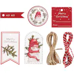 Gaveetiketter Creativ Company 250 g 1 Set Hvit/Rød