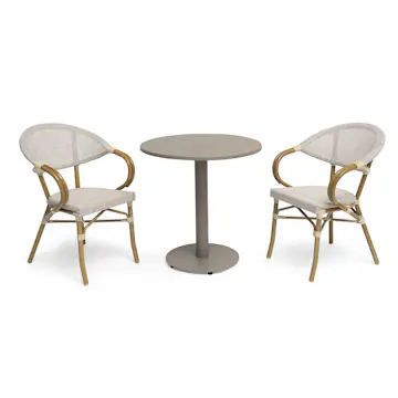 Cafésett Hillerstorp Näsby Ø70 cm med 2 stk Äppelhed Hagestoler