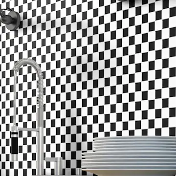 Klinkermosaik Arredo Titan Mix Svart/Vit Blank 3x3 cm