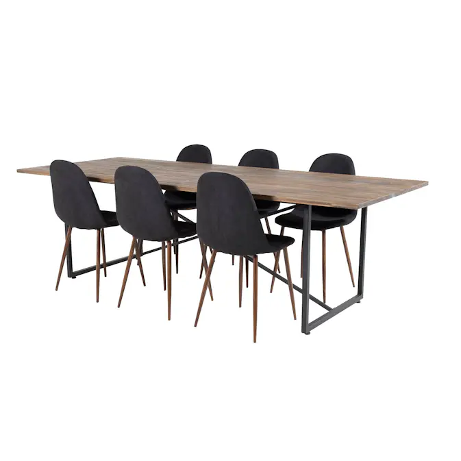 Spisegruppe Venture Home Peo med 6 Pobbie Stoler Polyester