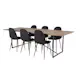 Spisegruppe Venture Home Peo med 6 Pobbie Stoler Polyester
