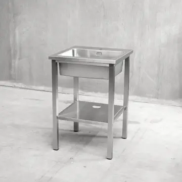 Benkestativ Vilan Stainless Variant Stativ og Underhylle med Hull