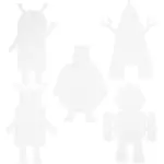 Kartong Creativ Company Robot Hvit 16 stk/1 Pk