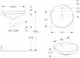 Tvättställ Geberit Variform 480 mm Infälld Runt Kanthylla