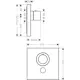 Inbyggnadsblandare Axor ShowerSelect Square 1-utlopp Highflow