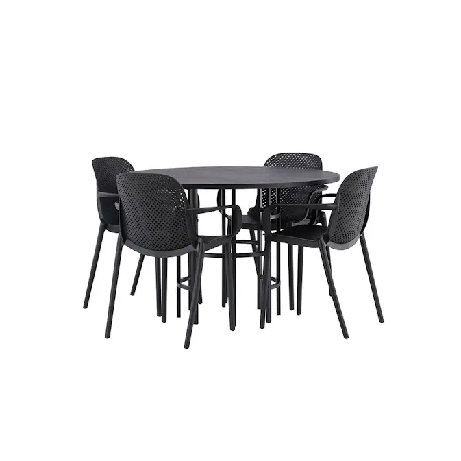 Spisegruppe Venture Home Copenhagen Ø 115 cm med 4 Baltimore Stoler