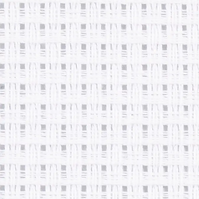 Broderistoff Creativ Company Aida Str 50x50 cm 24 Ruter pr 10 cm 1 stk Hvit