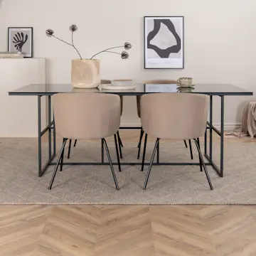 Spisegruppe Venture Home Lund Spisebord og Bergen Spisestol