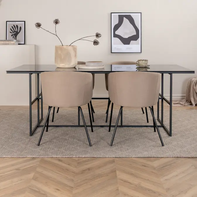 Spisegruppe Venture Home Lund Spisebord og Bergen Spisestol
