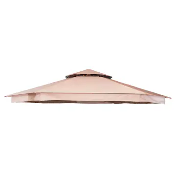 Paviljongtak Hillerstorp Luxor 6-kantet Solskjerm Ø400 cm Beige
