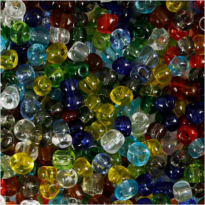 Rocaillesperler Creativ Company Blank Transparent D4 mm Str 6/0 Hullstr 0,9-1,2 mm 130 g/1 Pk