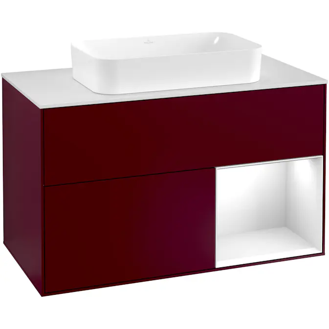 Tvättställsskåp Villeroy & Boch Finion med 2 Lådor Hylla och Bänkskiva för Fristående Tvättställ