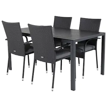 Spisegruppe Venture Home Bront 150 med 4 Asta Stoler