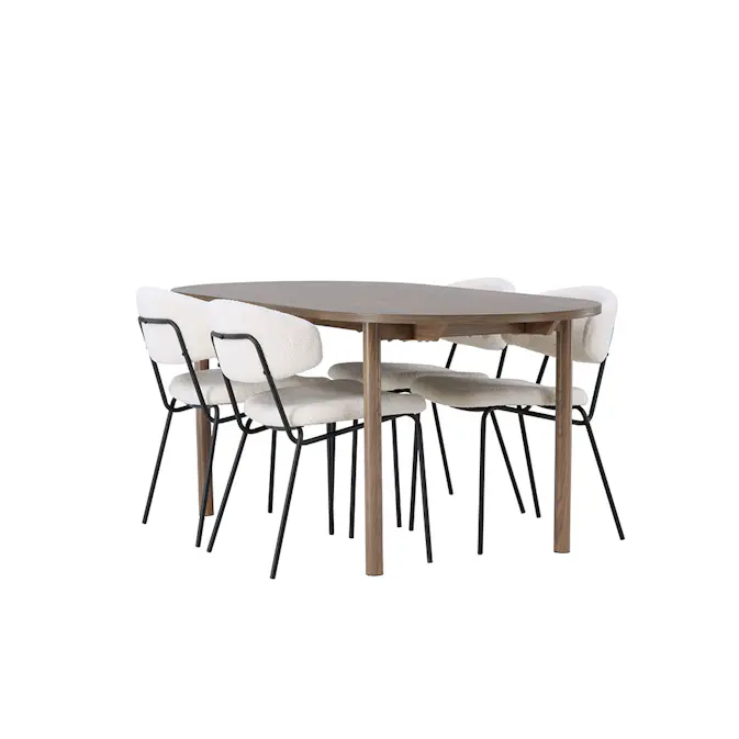 Spisegruppe Venture Home Andy med 4 Chico Stoler