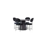 Spisegruppe Venture Home Lanzo Ø120 cm med 4 stk Stella Stoler