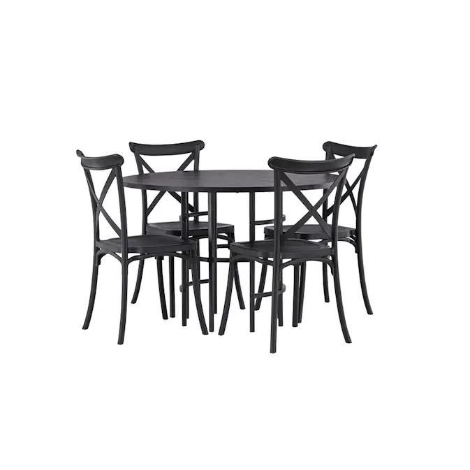 Spisegruppe Venture Home Copenhagen Ø 115 cm med 4 Crosett Stoler
