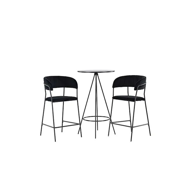 Spisegruppe Venture Home Bistro Ø60 cm med 2 stk Lui Stoler