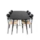 Spisegruppe Venture Home Gold med 6stk Polly Stoler
