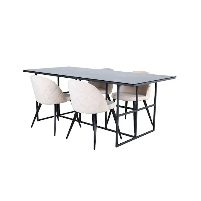 Spisegruppe Venture Home Lund Spisebord og Valentina Stitcthes Spisestol