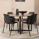 Spisegruppe Venture Home Durango Ø 120 cm med 4 Baltimore Stoler