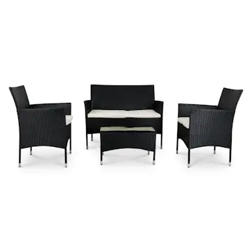 Loungesett Lyfco Fjällbacka for Balkong Sort