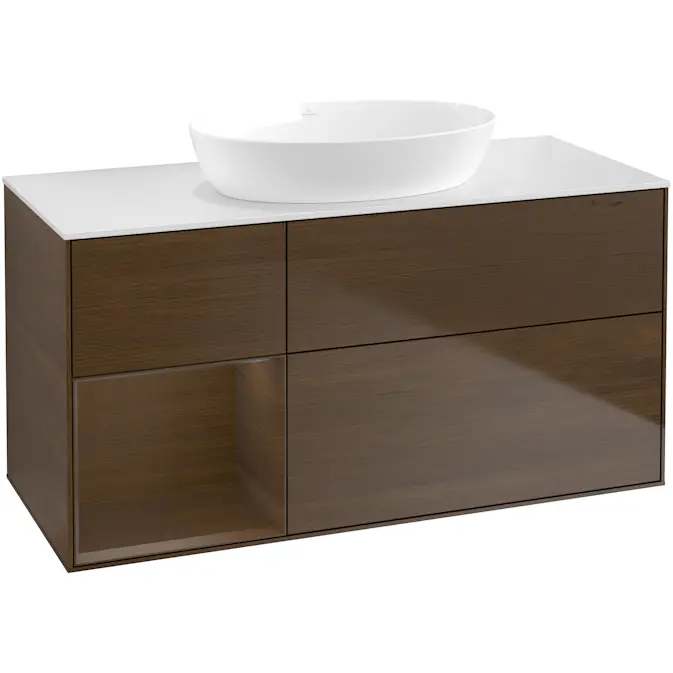 Tvättställsskåp Villeroy & Boch Finion med 3 Lådor Hylla och Bänkskiva för Fristående Tvättställ från Artis & Collaro
