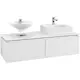 Tvättställsskåp Villeroy & Boch Legato Kompakt 1400 med 2 Lådor för Två Tvättställ