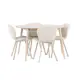 Spisegruppe Venture Home Flora Ø120 cm med 4st Lilja Spisestoler