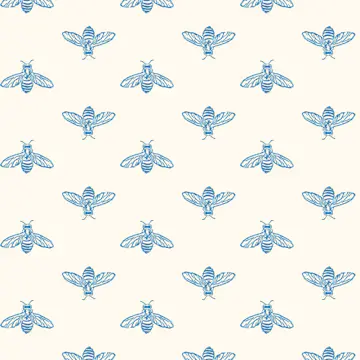 Fototapet Joules Block Print Bee Blue Haze 10mx52 cm