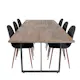 Spisegruppe Venture Home Peo med 6 Pobbie Stoler Polyester