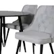 Spisegruppe Venture Home Plaza med 4stk Velvet Deluxe Stoler