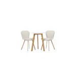 Spisegruppe Venture Home Leonora Ø65 cm med 2 stk Lilja Stoler