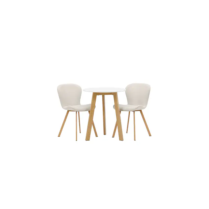Spisegruppe Venture Home Leonora Ø65 cm med 2 stk Lilja Stoler