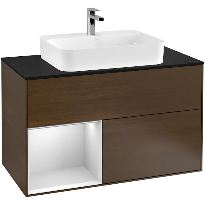 Tvättställsskåp Villeroy & Boch Finion med 2 Lådor Hylla och Bänkskiva för Ytmonterat Tvättställ
