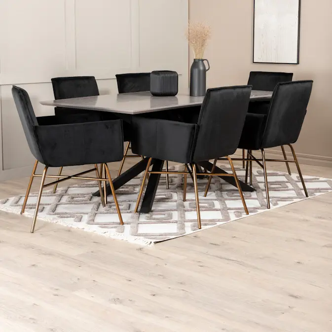 Spisegruppe Venture Home Piata med 6 Annika Stoler