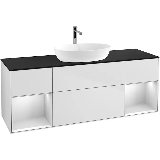 Tvättställsskåp Villeroy & Boch Finion med Två Hyllor och Bänkskiva för Fristående Tvättställ från Artis & Collaro