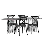 Spisegruppe furniture/fashion Stone med 4 Crosett Stoler
