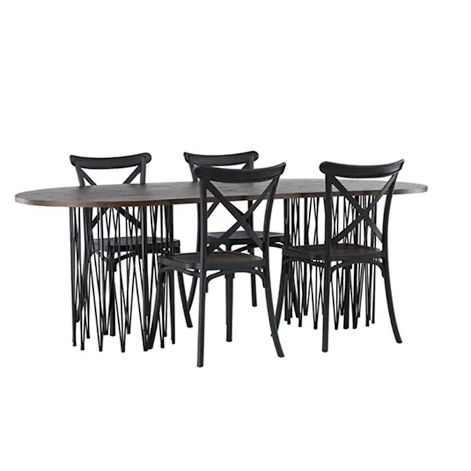 Spisegruppe furniture/fashion Stone med 4 Crosett Stoler