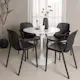 Spisegruppe Venture Home Hamden Ø80 cm med 4 Baltimore Stoler