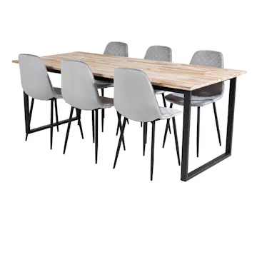 Spisegruppe Venture Home Cirebon med 6 Polar Stoler