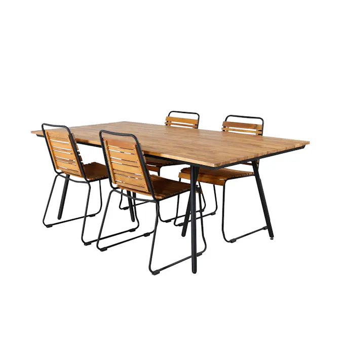 Spisegruppe Venture Home Chane med 4 Billy Spisestoler
