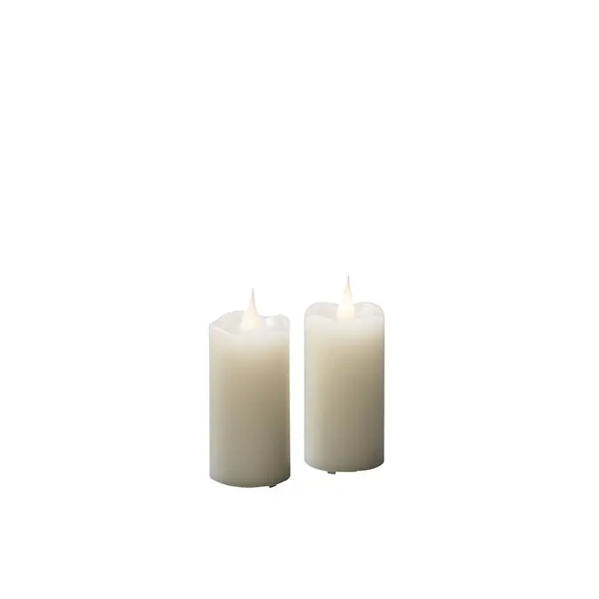 Vokslys Gnosjö Konstsmide 5x10cm LED Hvit 2stk