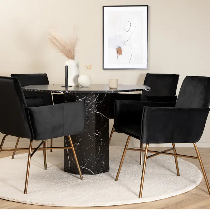 Spisegruppe Venture Home Monte Carlo Spisebord og Annika Spisestol