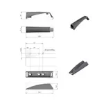 Trykk Åpne Beslag Design K-push Komplett med Demper