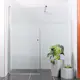 Duschdörr Bathlife Mångsidig Rak Vägg + Rak Dörr Mellan Vägg Delvis Frostat Glas