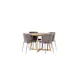 Spisegruppe Venture Home Yakidon Ø120 cm med 4 stk Modesto Stoler