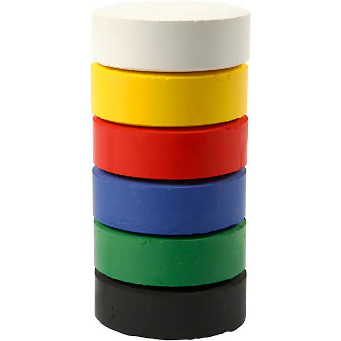 Vannfarge Creativ Company Primærfarger 19x57 mm 6 stk/1 Pk